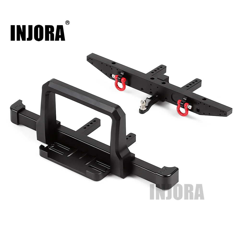 INJORA RC Car Classic Metal Front Rear Bumper for 1/10 RC Crawler TRX4 Defender Upgrade Parts