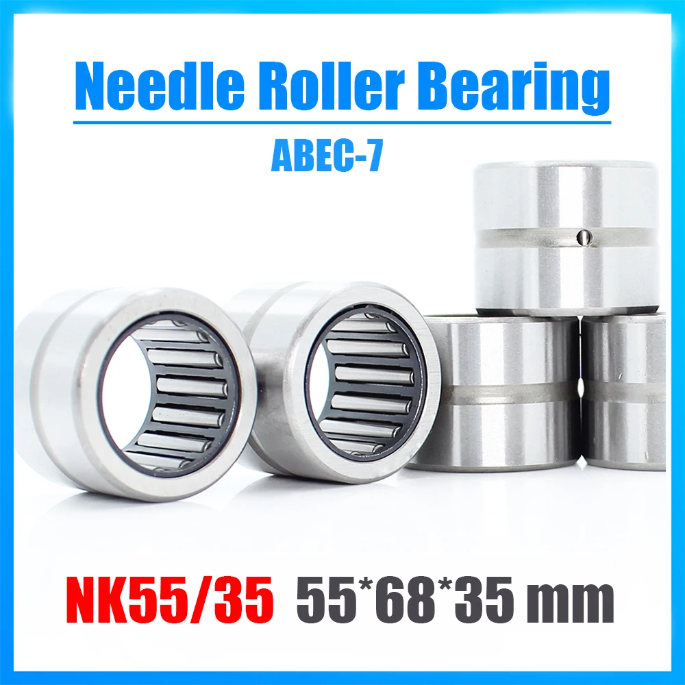 NK55/35 Bearing 55*68*35 mm 1PC ABEC-7 Solid Collar Needle Roller Bearings Without Inner Ring NK55/35 NK5535 Bearing