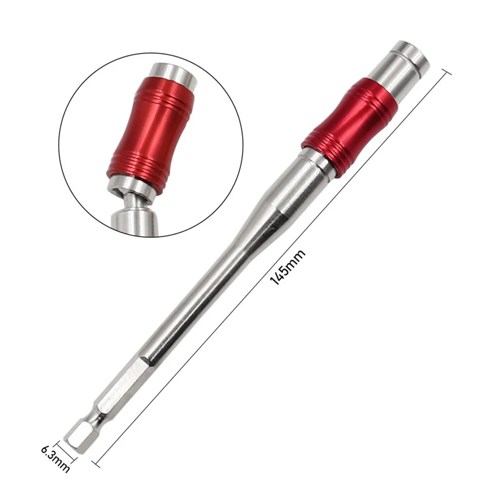 1/4 "codolo esagonale punta di conversione a sgancio rapido supporto per asta di prolunga utensili manuali punte per cacciavite guida di azionamento vite punta per trapano 145mm