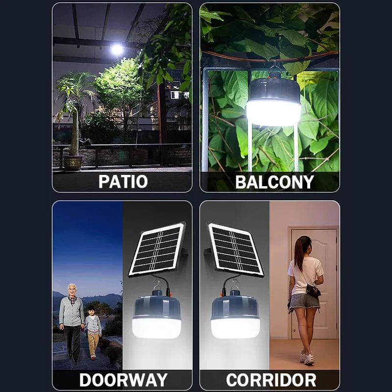 LED Solar Bulbs Outdoor Waterproof With Hook USB/Sunlight Powered Lamp Camping Trekking Tent Lighting Solar Emergency Light