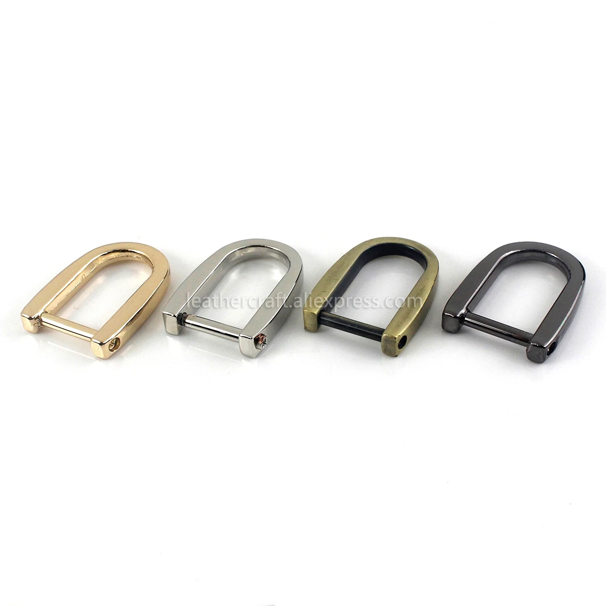 1pcs Metal Detachable Open Screw D Ring Buckle Shackle Clasp for Leather Craft Bag Strap Belt Handle Shoulder Webbing