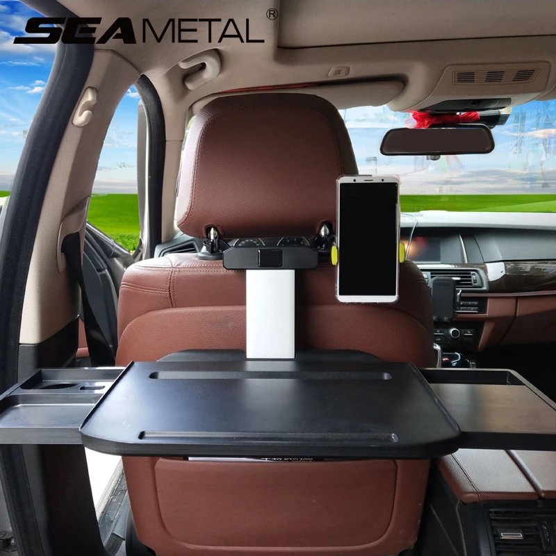 NEW Car Table Retractable Folding Tray Multifunction Car Tray Interior Seat Back Table for Laptop Phone Food Support Accessories