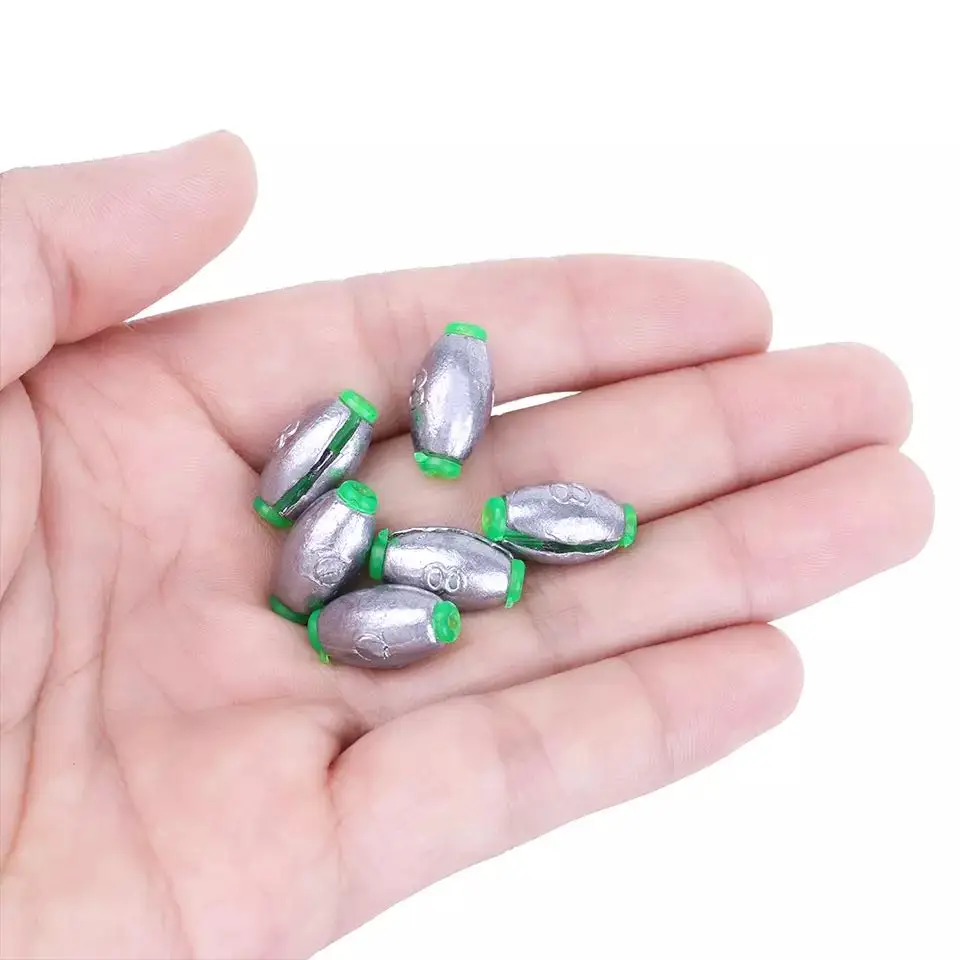 5pcs/10pcs Fishing Weight Sinker 2g-30g Olive Shape Slip Shot Sinkers Carp Fishing Accessories image 5