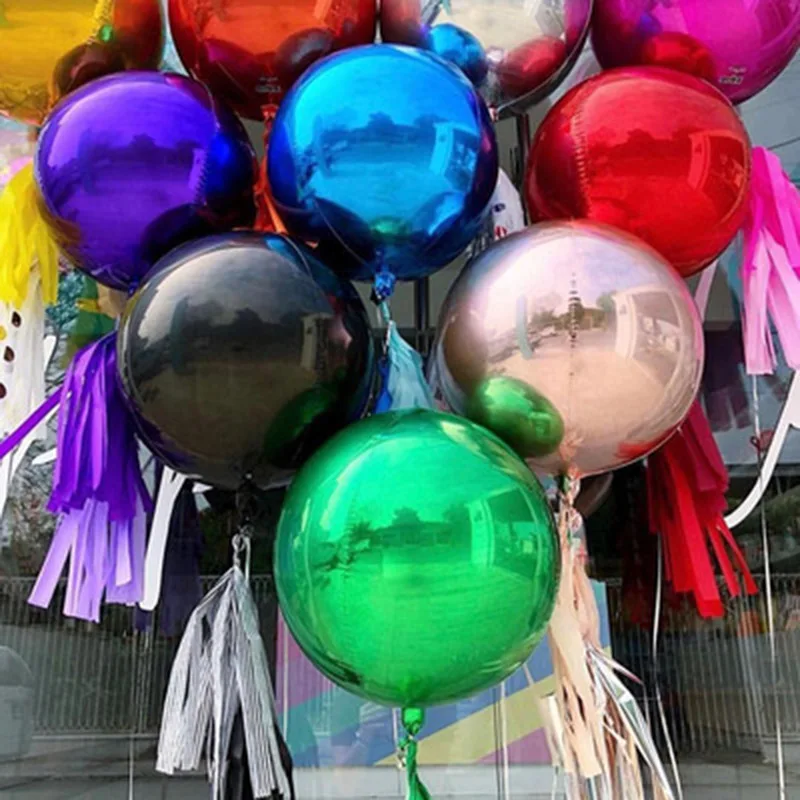22 pollici oro rosa palloncino foil 4D elio Globos arcobaleno palloncino metallico decorazioni per feste di compleanno matrimonio per bambini baby shower giocattolo regalo