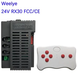 Weelye 24v rx30 fcc carro elétrico infantil 2.4g receptor de controle remoto, wellye passeio em brinquedos receptor controlador placa-mãe