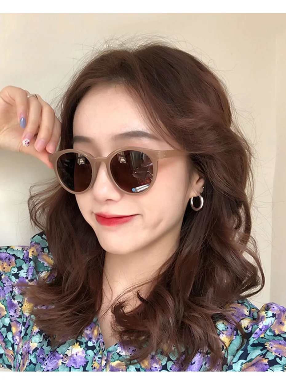 CAPONI Vintage Sonnenbrille Frauen Brillen Retro Runde Polarisierte Sonnenbrille UV400 Ray Schnitt Marke Designer Weibliche Shades CP80619 – Detail 4