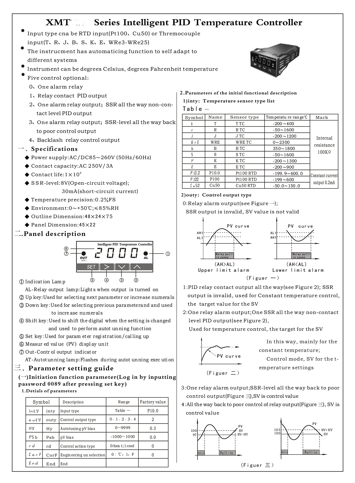 XMT7100 PID Digital Temperature Controller - Programmable With SSR Output, Alarm, Red LED Display (for DIY Kilns, Ovens)