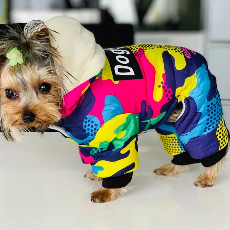 

High Quality Cute Pet Dog Clothes Winter Warm Coat for Dogs costume Clothing Dog Jacket Cat Chihuahua Teddy Jumpsuit Camouflage