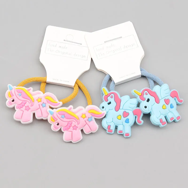 Unicorn Pegasus Hair Tie Children Do Not Hurt Hair Soft Head Rope Girl Rubber Band Elementary School Hair Accessories Headdress