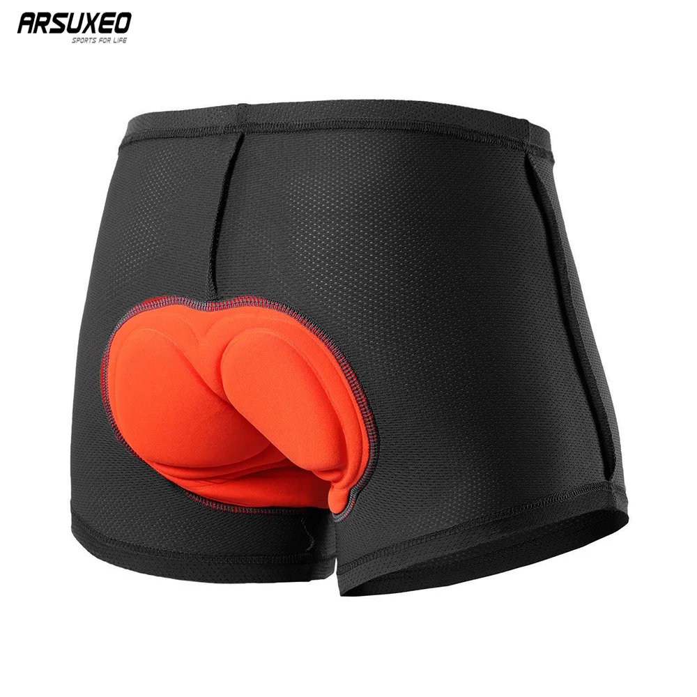 

ARSUXEO Unsex Cycling Underwear Bike Bicycle Mountain MTB Shorts Underwear Compression Tights Shorts 3D padded 001