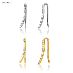 Kikichicc 100% 925 Sterling Silver Plain Rock Punk Climber Luxury Women Cuffs Earring Line European Statement Jewelry Party