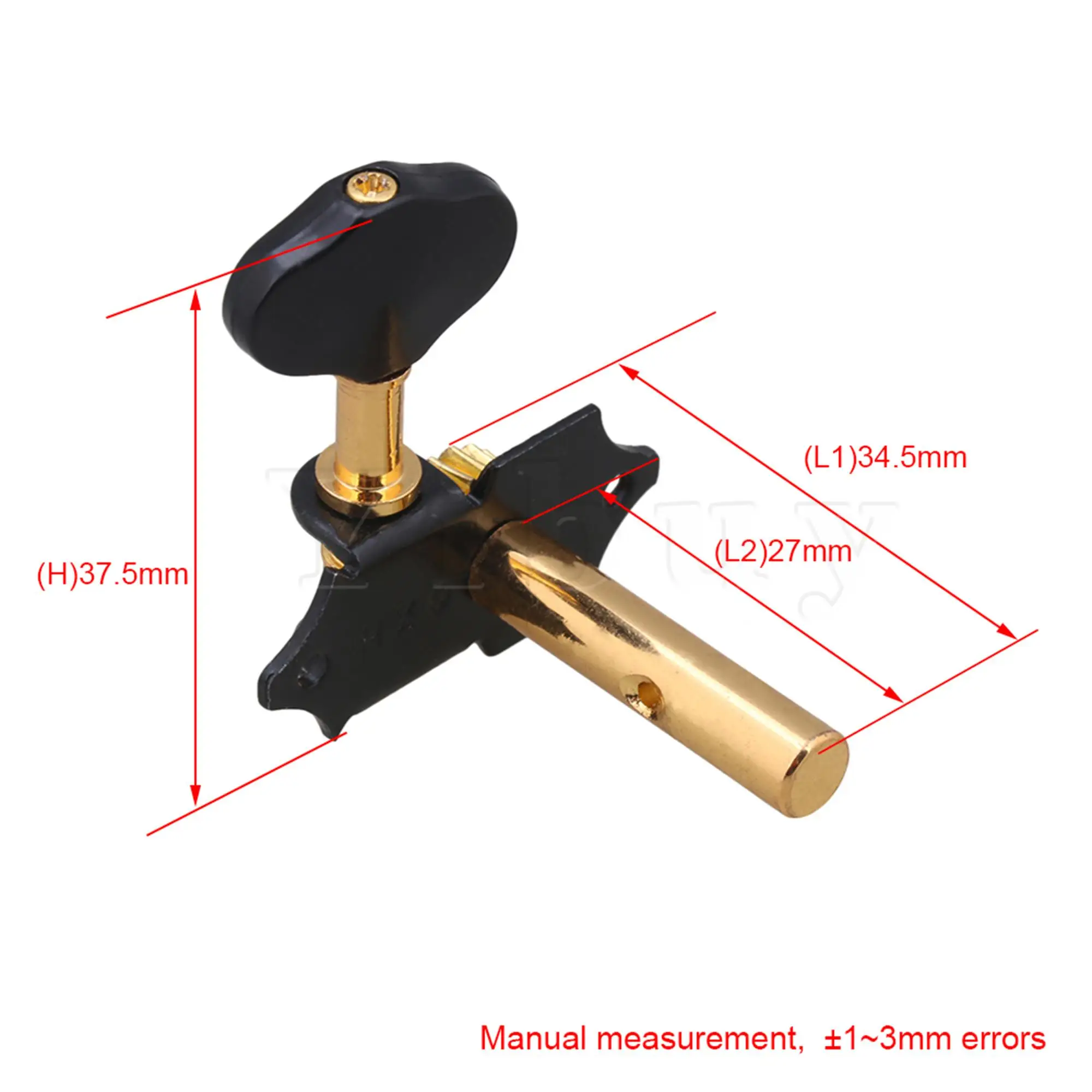 Imagem -06 - Yibuy-substituição Engrenagem Máquina Cabeças Sintonizadores Guitarra Acústica Tuning Pegs Parte 3r3l 18:1