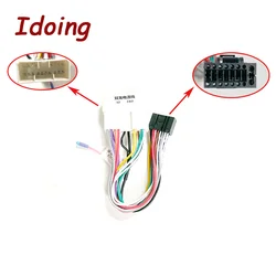 Idoing Audio Android Radio Head Unit 16 PIN Power Cable Wiring for Ssangyong Chevrolet Spark Power Cable Plug Head Unit Harness