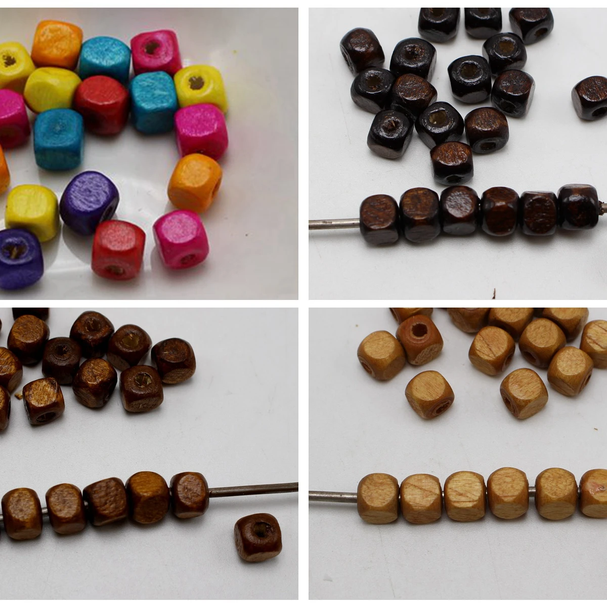 500 Brown 5mm Cube Wood Beads~Wooden wb12-1