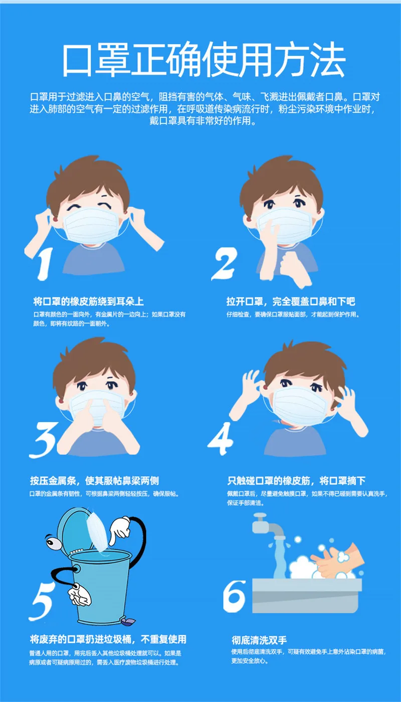 Profession Child Kids Boy Girl Mask 3-Ply PM2.5 Nonwoven Disposable Elastic Breathable Face Masks Mouth Anti Dust Flu Virus