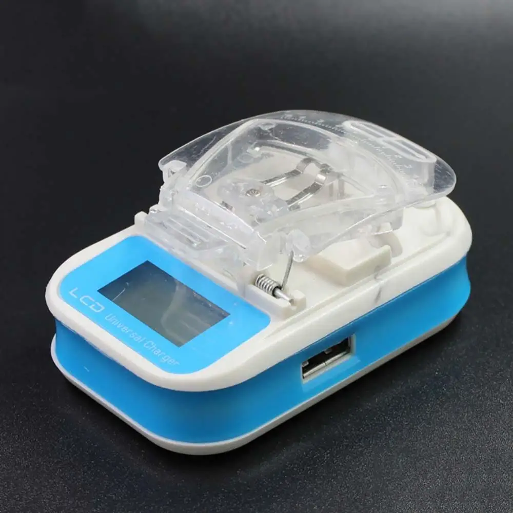 Caricatore da muro per batteria digitale per telefono cellulare con schermo LCD da viaggio in plastica universale