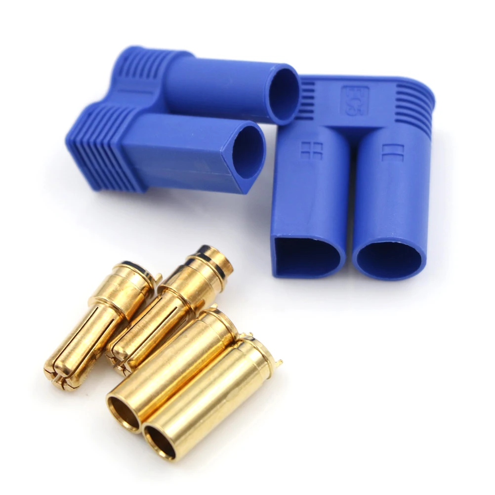 Newest 1 Set Male Female RC EC5 Banana Connector 5.0mm Gold Plug~