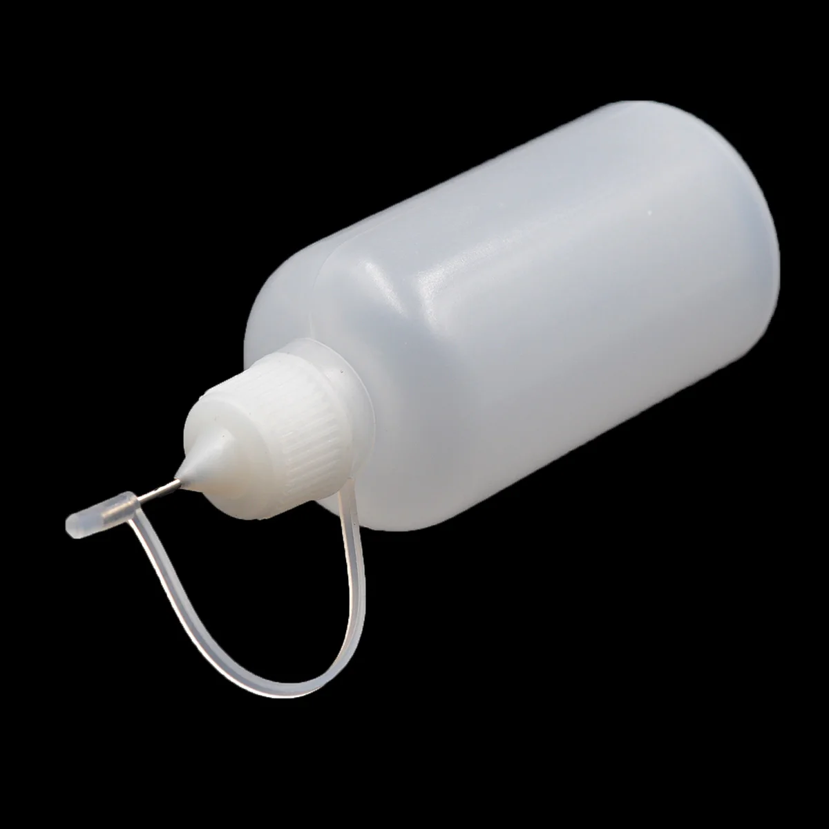 Flacone contagocce in plastica da 5 pezzi 15ml/20ml/30ml/50ml con tappo a prova di bambino punta dell'ago lunga e sottile flacone liquido vuoto da 100ml