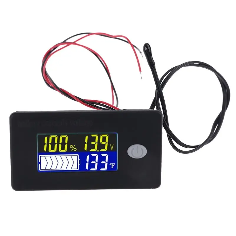 DC 10V~100V Li-ion Lifepo4 Lead acid Battery Capacity Indicator with Alarm Temp P31A