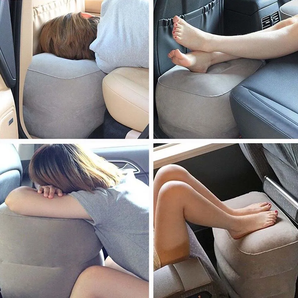Năm 2019 Thời Trang Mới Hữu Ích Bơm Hơi Di Động Du Lịch Để Chân Gối Máy Bay Huấn Luyện Trẻ Em Giường Chân Miếng Lót