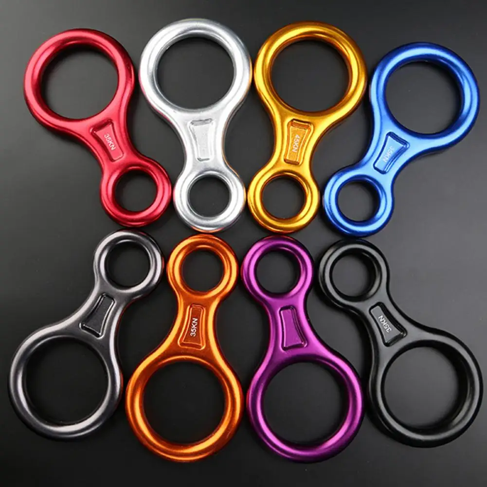 VGEBY Klimmerfiguur 8-ring – 35 KN Breeksterkte, Aluminium, Lichtgewicht (124 G), Ideaal Voor Klimmen, Redding, Grotonderzoek En Outdoor-training, Diverse Kleuren