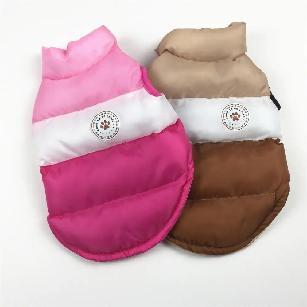 Warm Dog Clothes For Small Dogs Padded Windproof Winter Pet Dog Coat Jacket Puppy Outfit Vest French Bulldog Chihuahua Clothes