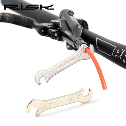 Imagen 2 del producto RISK-llave de Reparación de bicicletas de 7-8mm, tuerca de compresión de tubo de aceite para bicicleta de montaña, herramienta de extracción de instalación de perno de pezón de purga de freno de disco
