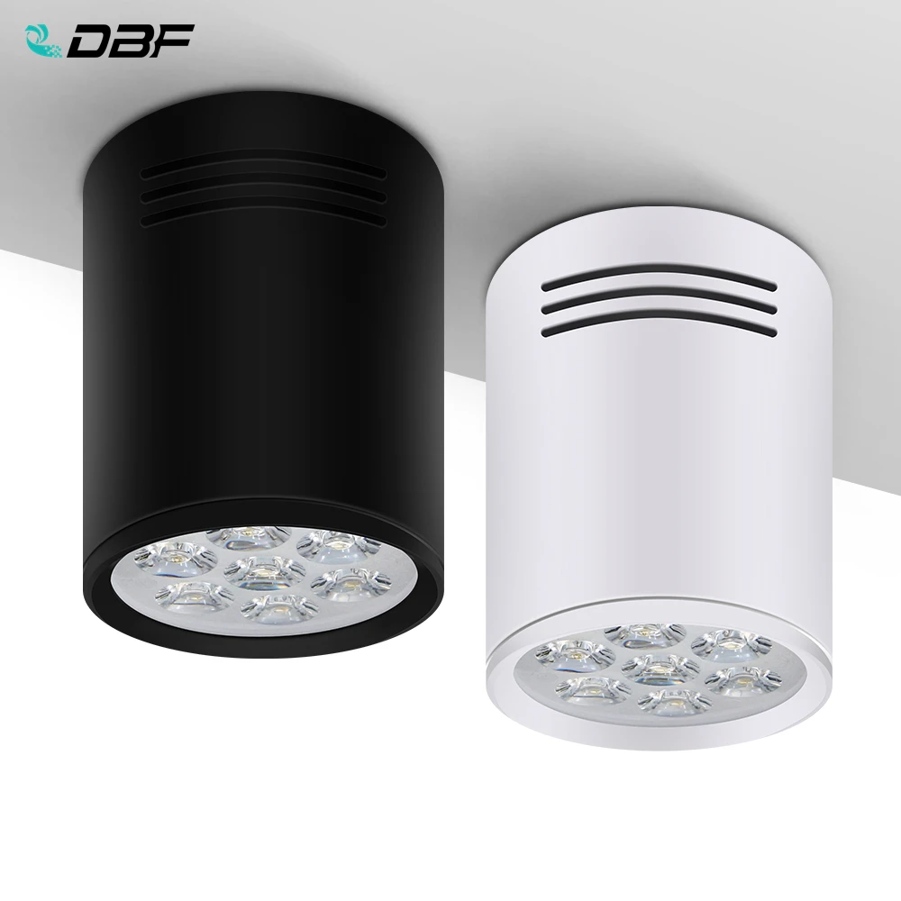 

Black/White Surface Mounted LED Downlights 3W 7W 9W 12W Dimmable Ceiling Spot Lights for Bedroom Kitchen Living Room AC110 220V