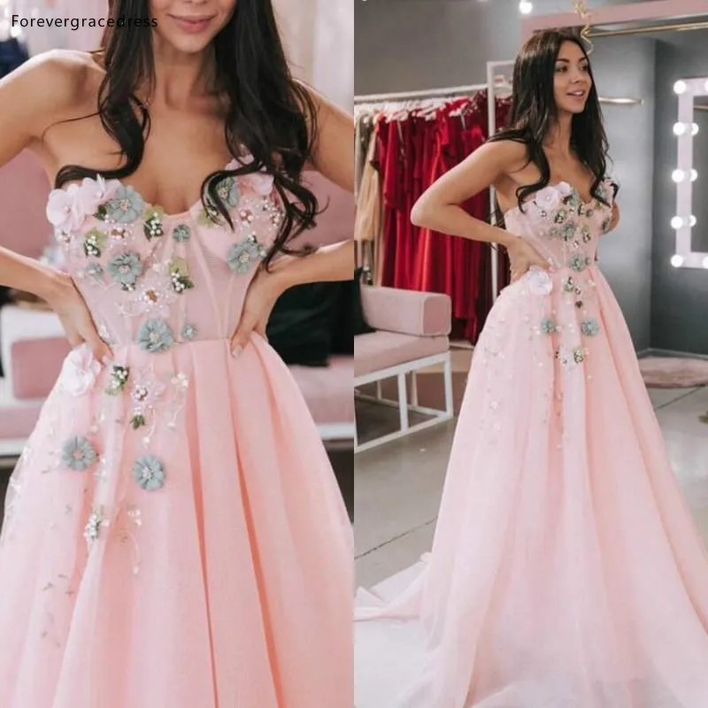 Vestidos de fiesta con cuentas de tul para graduación, vestidos de fiesta con escote en forma de corazón rosa, línea A, talla grande disponible