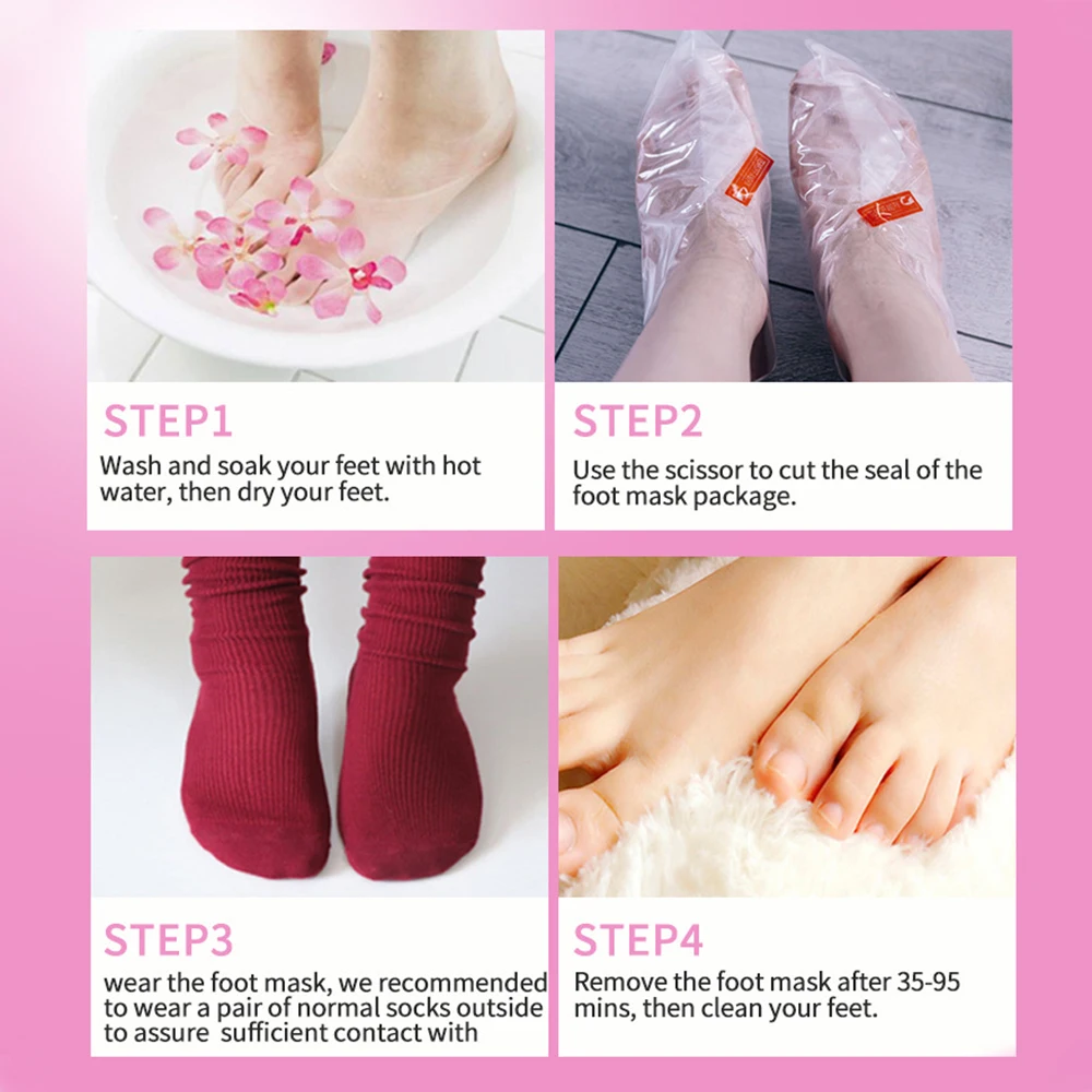 5 Paar Peeling Fuß maske Fuß Spa Pediküre Socken entfernen abgestorbene Haut Bleaching Heels Füße Peeling Anti rissige Fuß Hautpflege