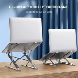 Adjustable Laptop Stand Aluminum for Macbook Tablet Notebook Stand Table Cooling Pad Foldable Laptop Holder