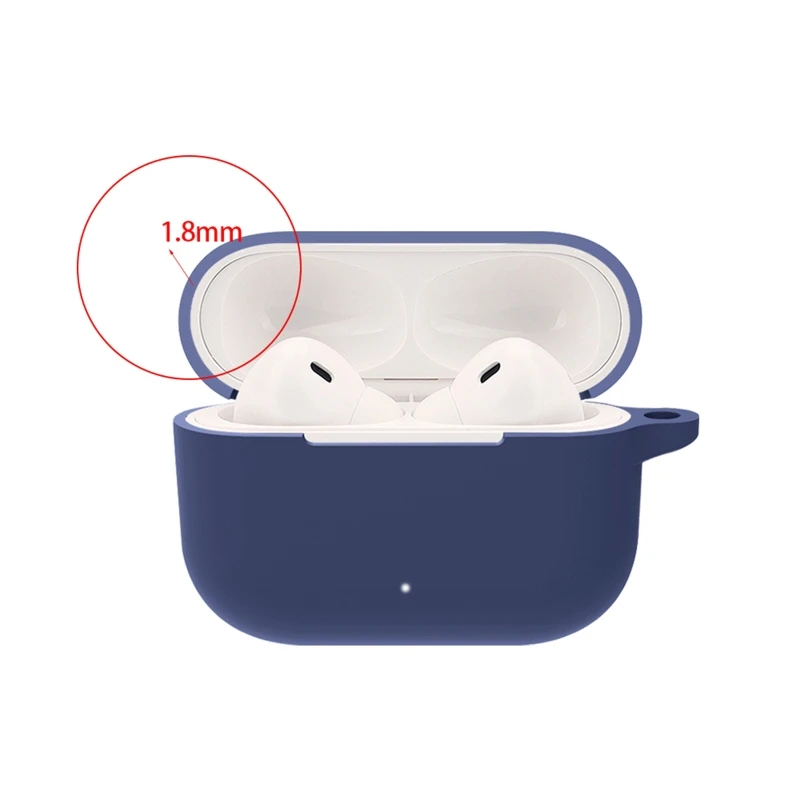 Capa à prova de choque para baseus w3 caso impermeável durável bluetooth-compatível fone de ouvido protetor de silicone antiderrapante manga