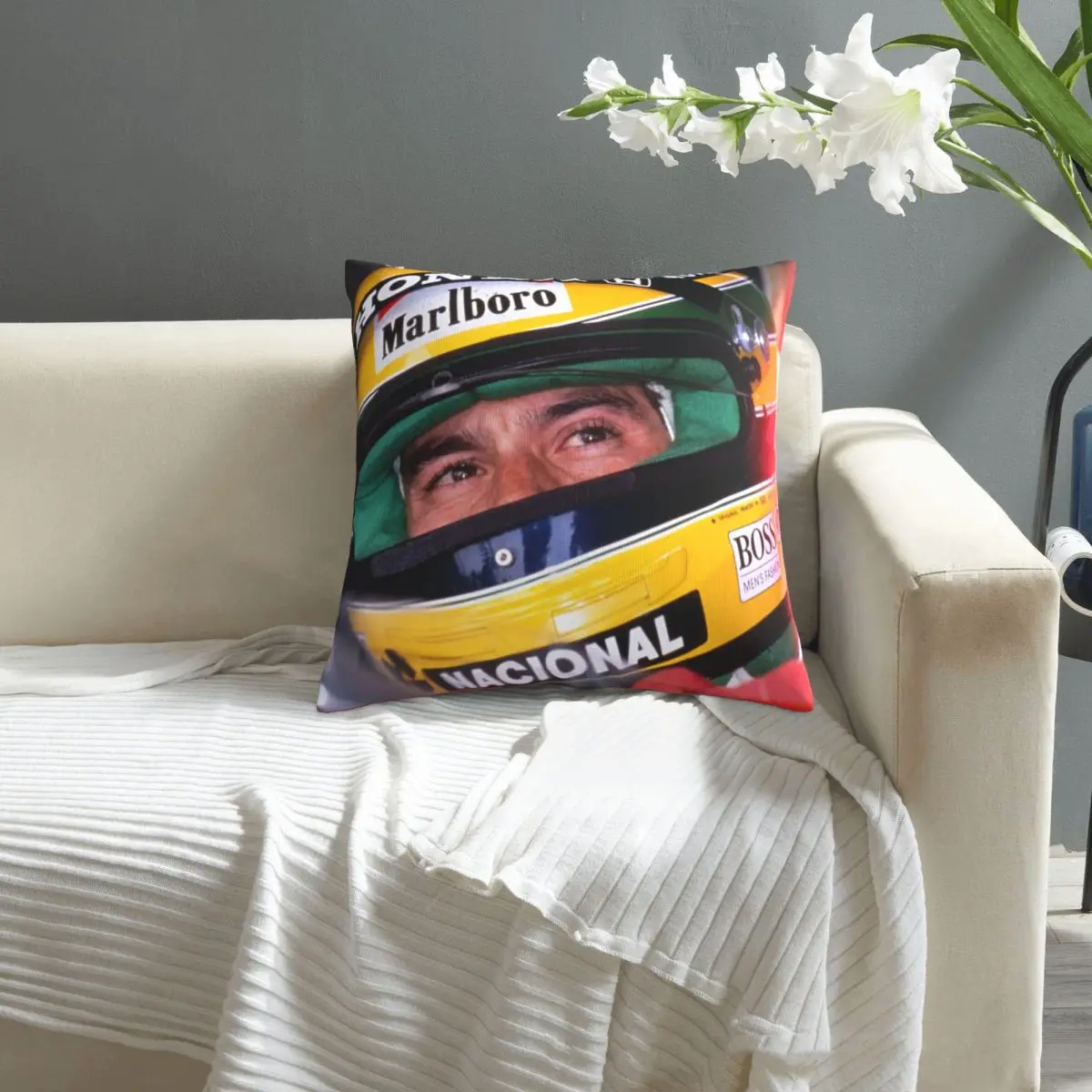 

Ayrton Senna pillowcase printed cushion cover sofa waist pillow pillow cover