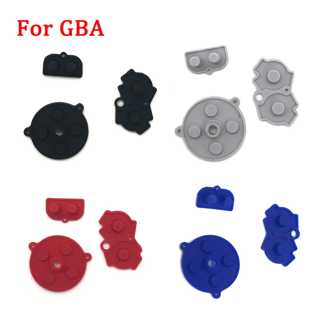 New Rubber Conductive Pads for GBA Keypad Buttons A-B D-pad for GameBoy Advance Silicone Conductive Start Select Pads