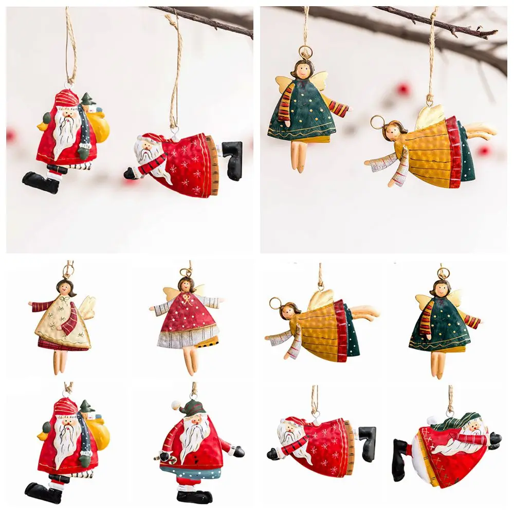 

Handicraft Festival Supply Drop Ornaments Christmas Decorations Cartoon Angel Hanging Pendants Santa Claus