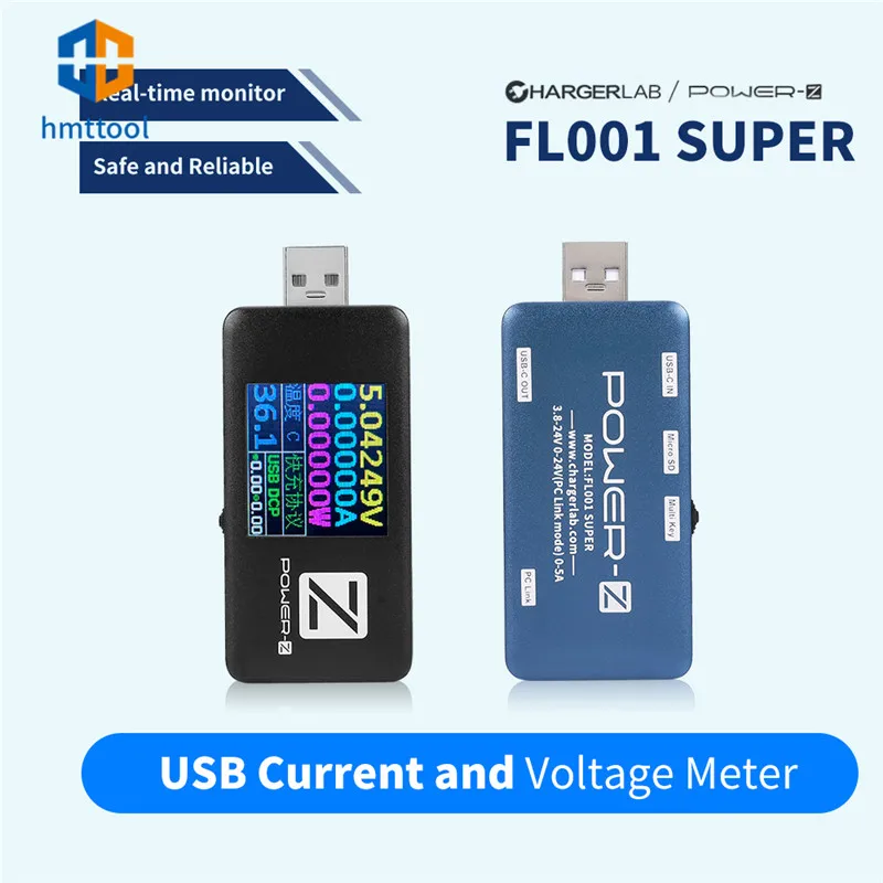 ChargerLAB Power Bank Detector FL001 SUPER POWER-Z USB PD Tester Charger Voltage Current Meter