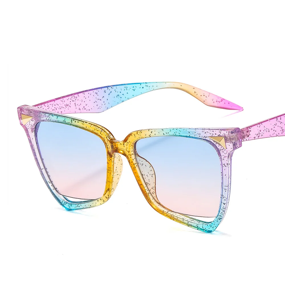 Blingbling Cute Sunglasses Women 2019 Brand Cateye Gradient Colors Shades UV400 Sun Glasses