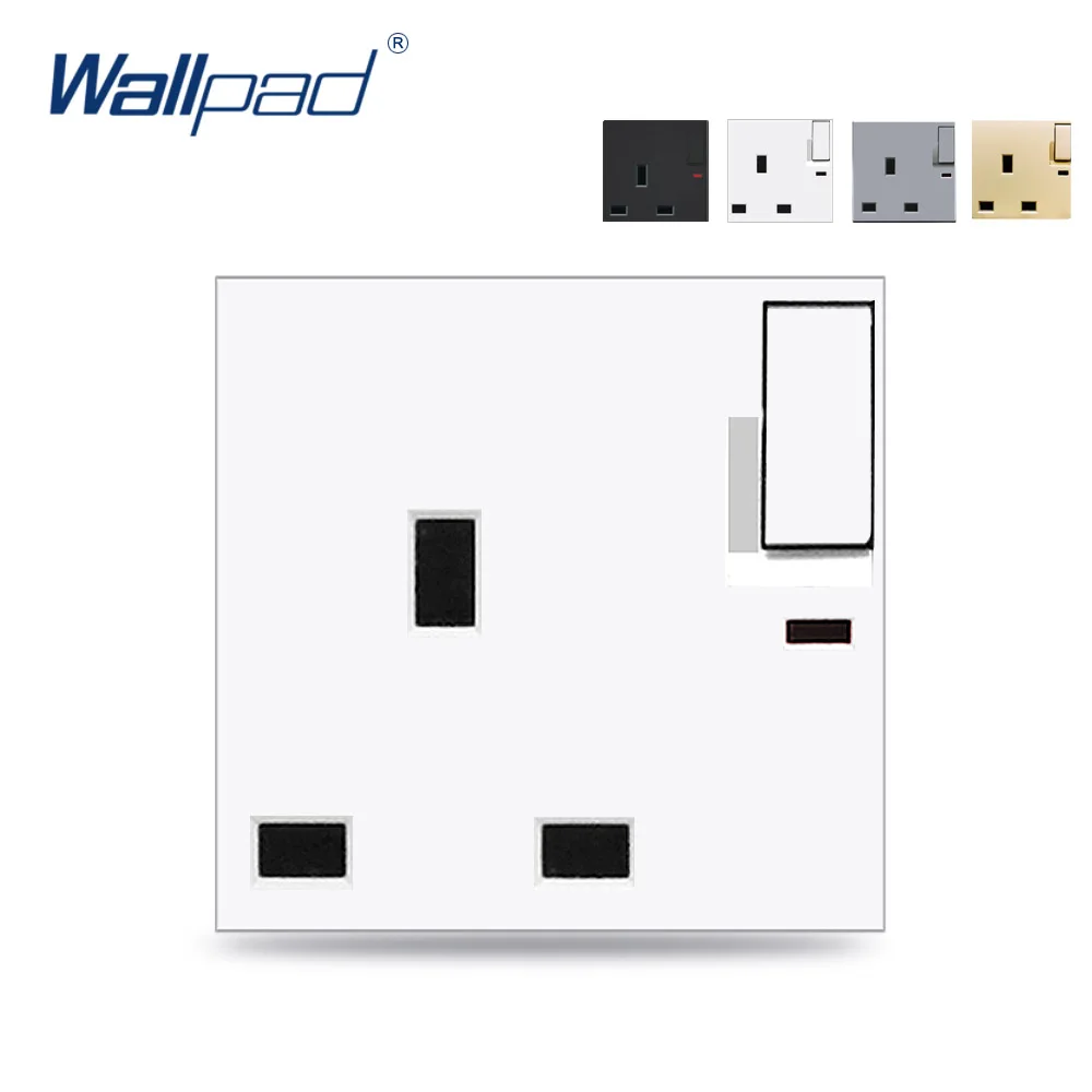 

Wallpad 13Amp Switched UK Standard Socket with LED Indicator Function Key For Module only 52*52mm