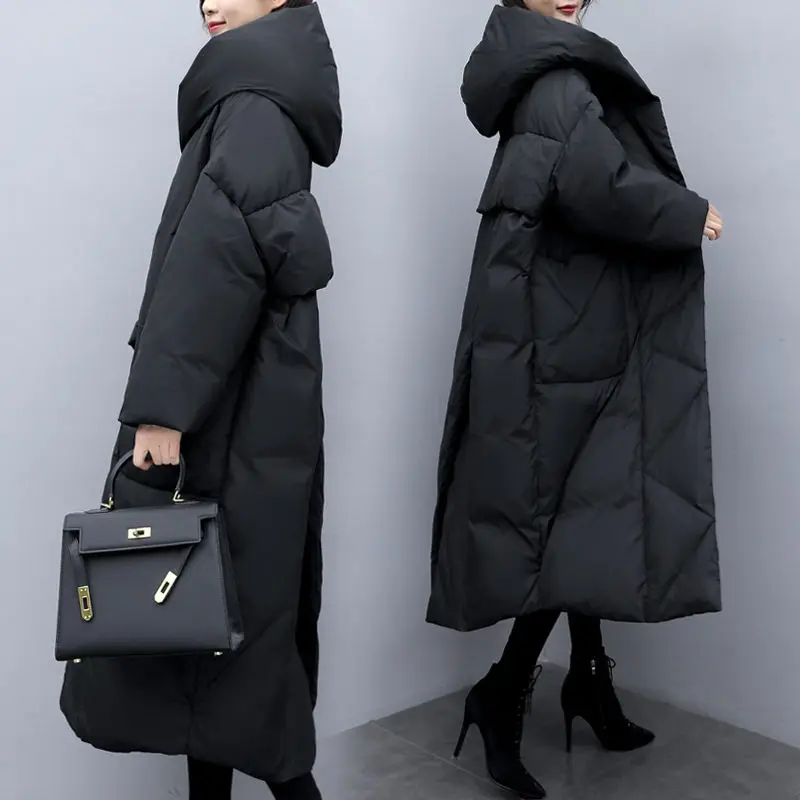 Winter New Extra Large Size Korean Coat Women\'s Clothing Loose Long Fashion Black Down Cotton Jacket Women Parka Outwear f2572