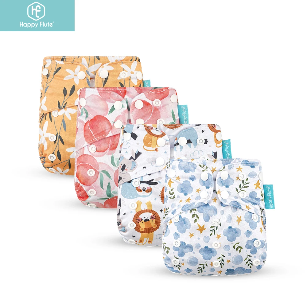 

HappyFlute Baby Washable Reusable Cloth Diaper Eco-Friendly Ecological Pocket Diaper Baby Nappy With Pocket For 3-15kg Baby 1PCS