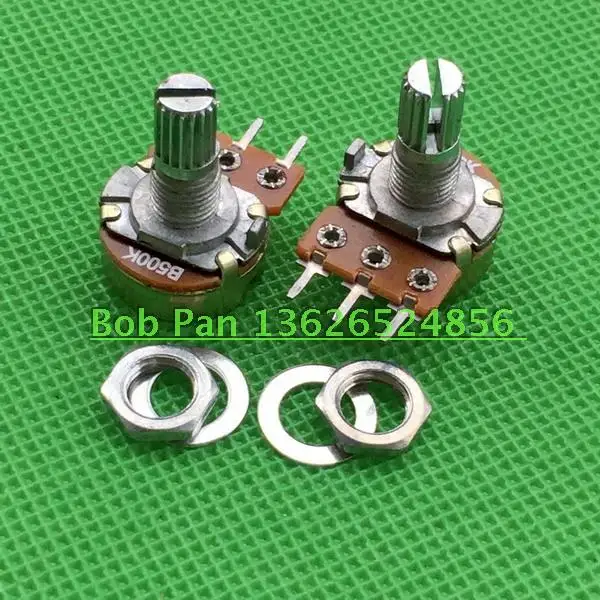 

10pcs Fxvolume foot switch potentiometer B500K 16mm PCBrotating potentiometer adjustable resistance