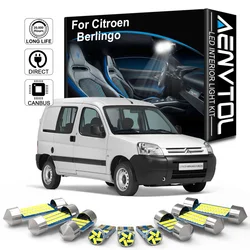 AENVTOL-Kit de accesorios de luz LED para Interior de vehículo, Canbus para Citroen Berlingo 1996 1998 1999 2005 2006 2007 2010 2017 2018