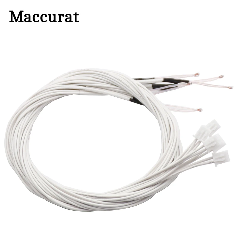 5pcs 3D Printer 100K ohm NTC 3950 Thermistors Sensors 1M line 2.54 3D Printers Parts For Reprap Mend Part Temperature Accessorie