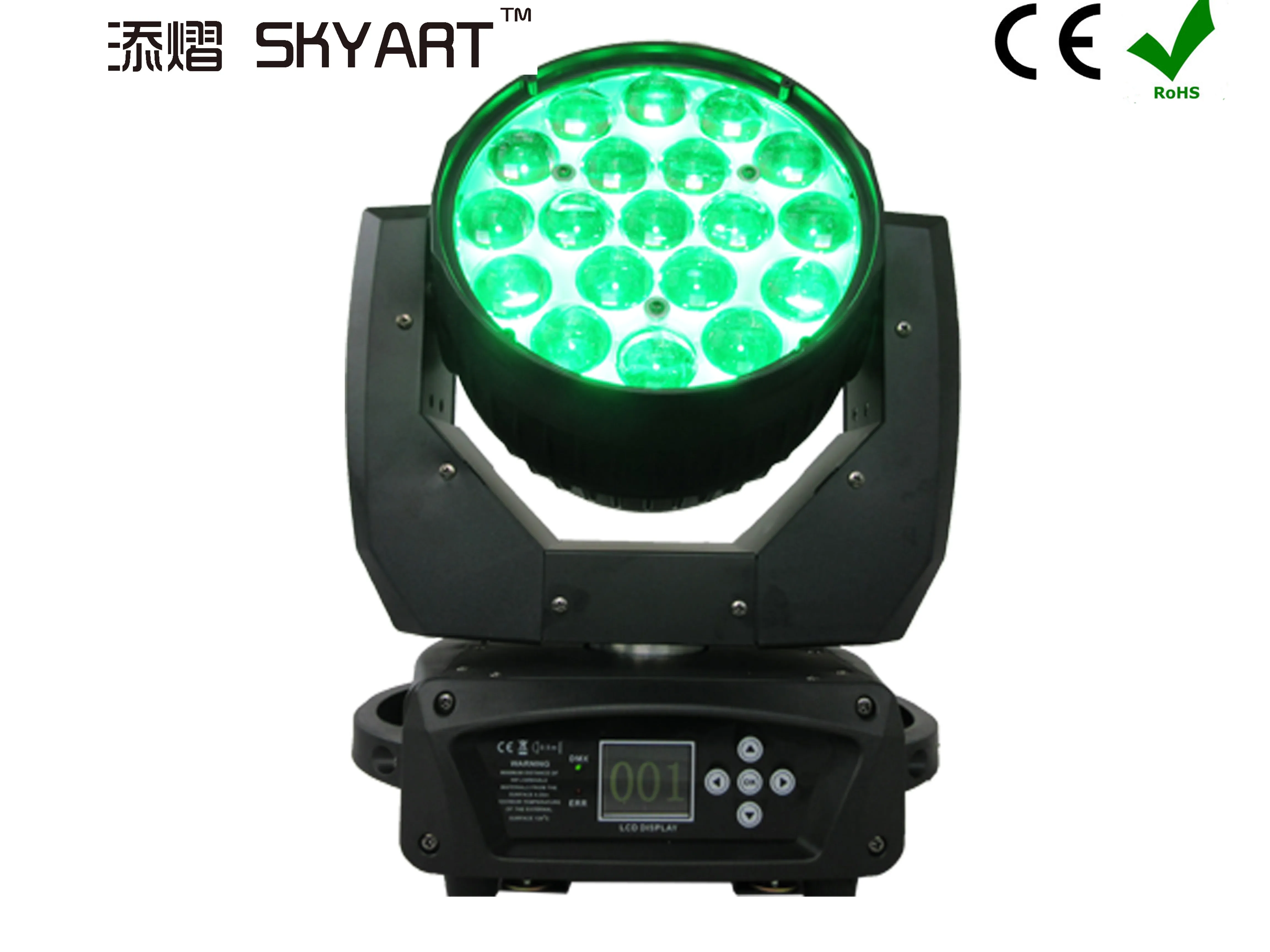 

1unit 19*15w rgbw 4in1 zoom led moving head light