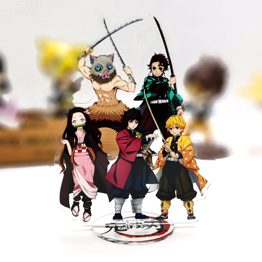 Kimetsu no Yaiba Tanjirou Nezuko Zenitsu Inosuke Giyuu acrylic standee figurines desk decoration cake topper anime