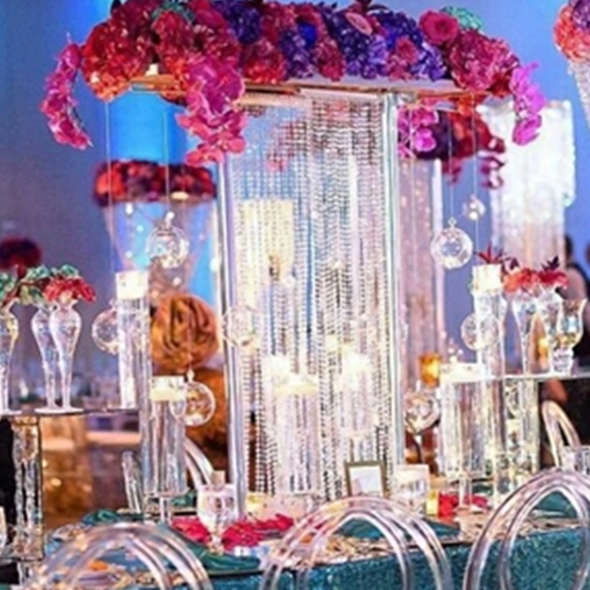 

Новый дизайн, прозрачная акриловая Современная стойка-подставка для стола, набор для демонстрации стола с цветами AB0767