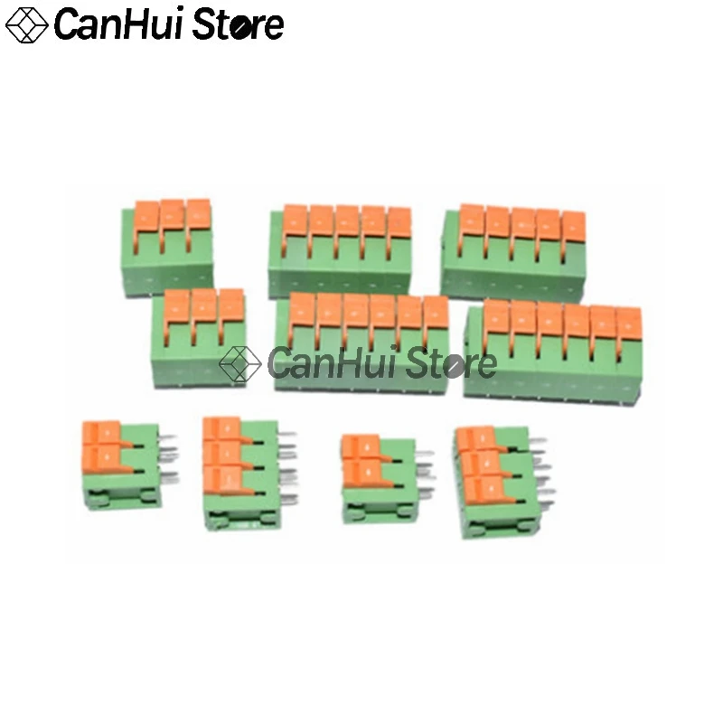 10-piece CY142V KF142V 5,08mm PCB Spring Terminal Block KF142V-5.08 2P 3P 4P 5P 6P 7p 8p Terminals PCB connector Mounted Screw H