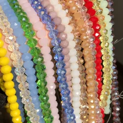 3/4/6/8mm Multicolor Rondell Austria Faceted Crystal Beads Round Glass Beads Loose Spacer Beads For DIY Bracelet Jewelry Making