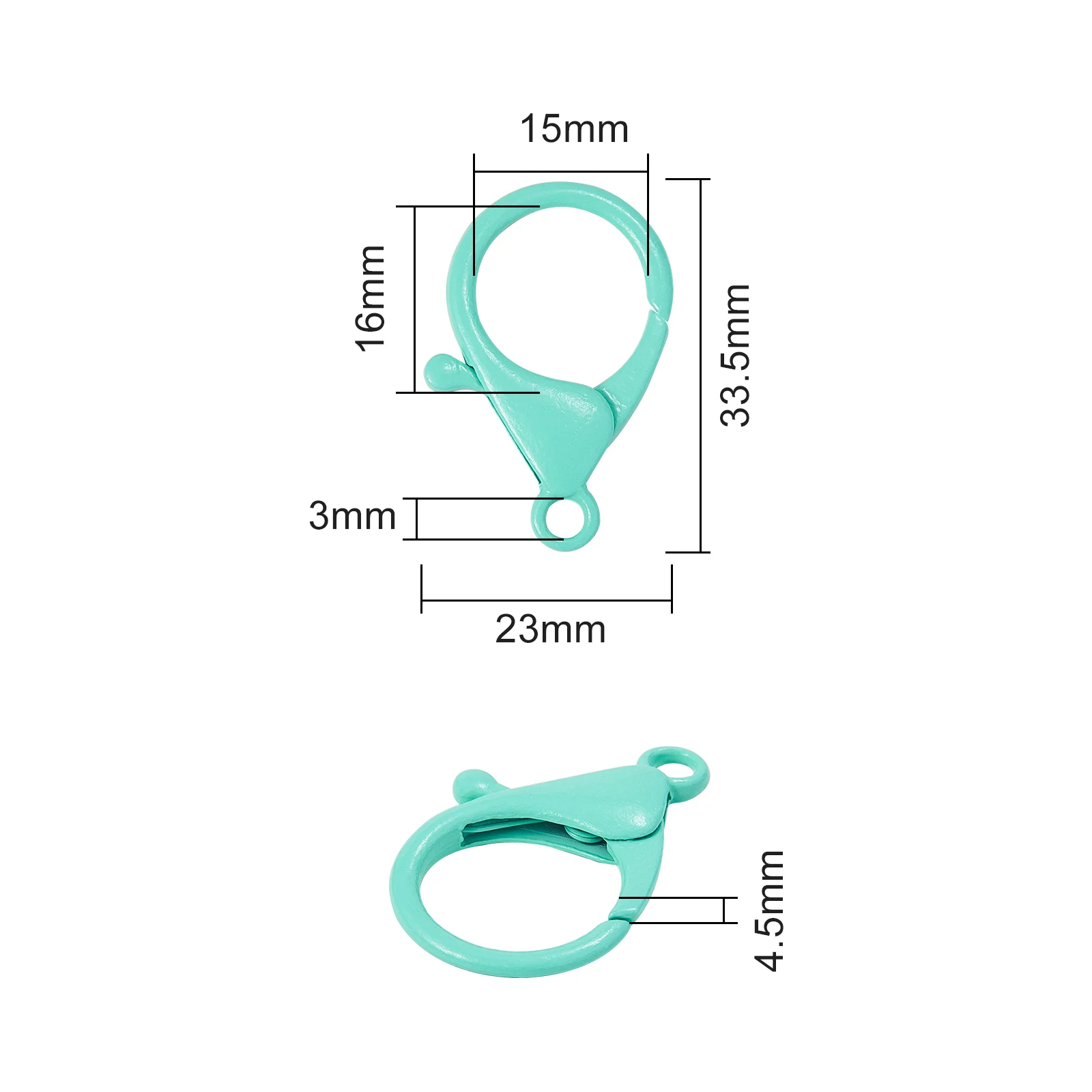 35Pcs/box Colorful Iron Buckle Lobster Claw Clasps Snap Hooks for DIY Jewelry Keychain Making Components