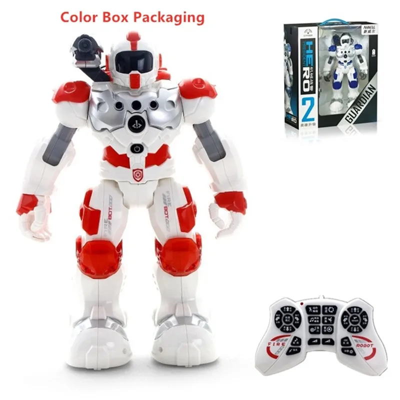 Child Learning Toy 2.4G Remote Control Intelligent Smart Robot Walking Dancing Singing Launch Missile Water RC Battle Robot Gift